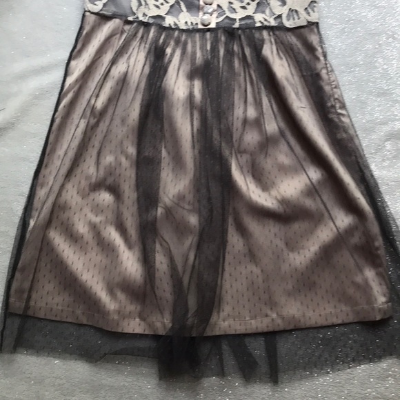 Gorgeous cream & taupe C. Luce mini dress - Picture 3 of 4